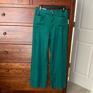 Anthropologie Maeve Colette Full Length Wide Leg Linen Pants Size 28